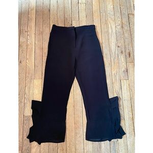 Black Trousers with Ruffles